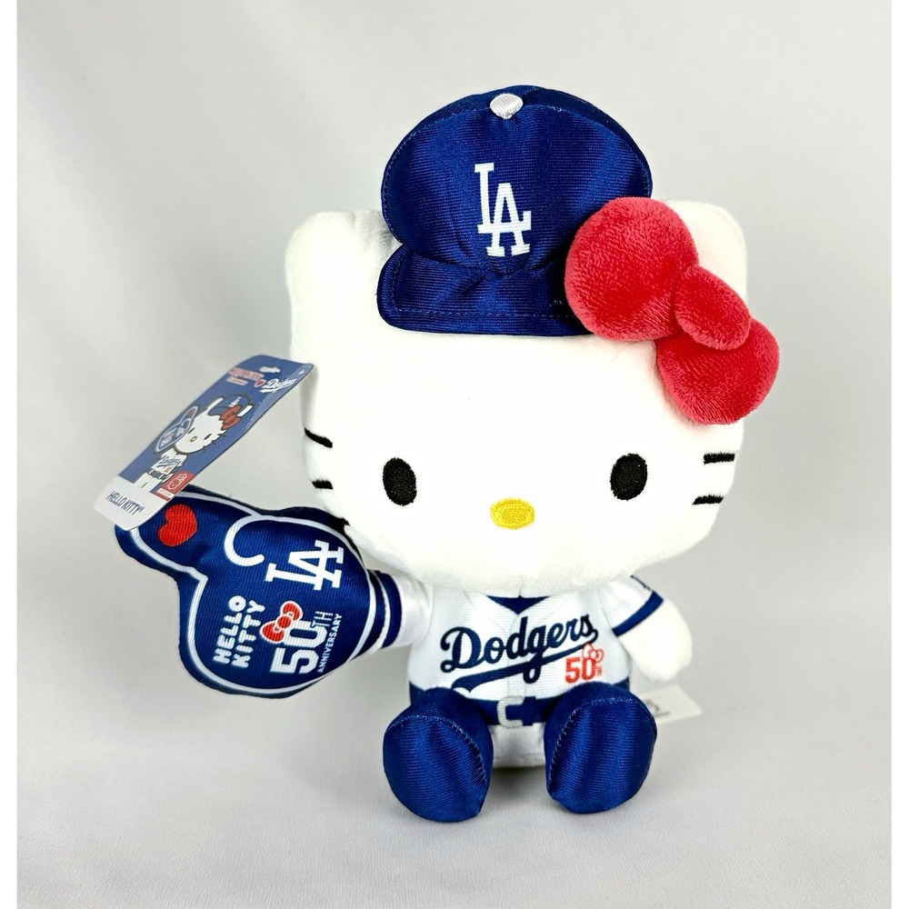 Jazwares Hello Kitty x LA Dodgers 50th Anniversary 6in Plush Limited Edition
